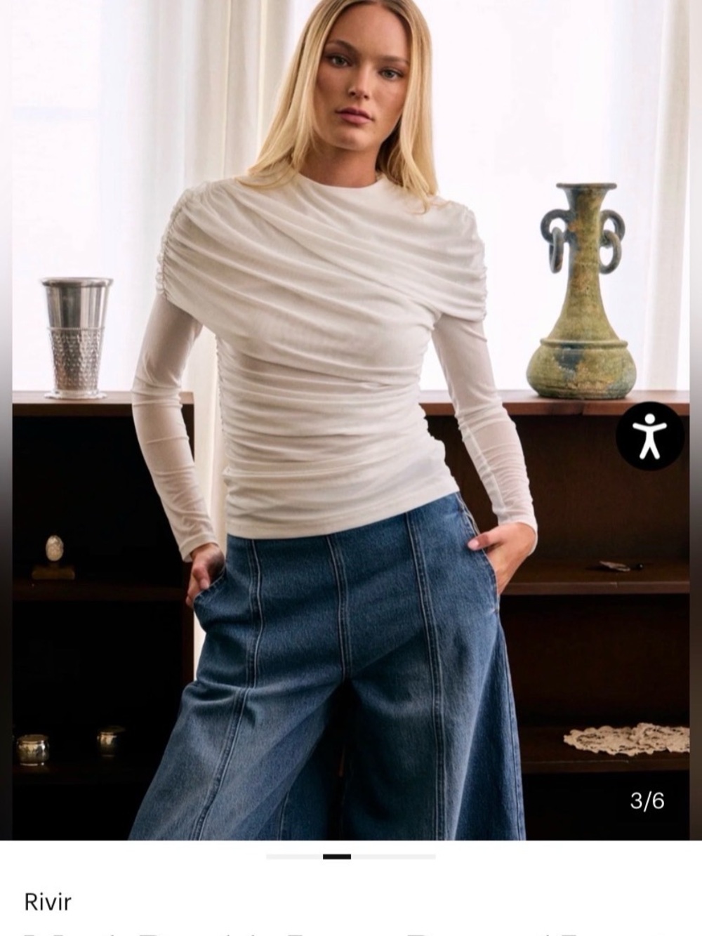 Rivir Ruched Long-Sleeve Top